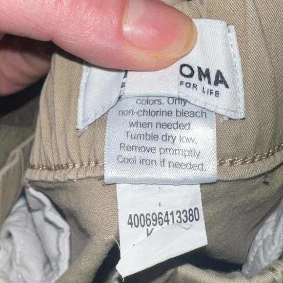 Sonoma Khaki Modern Fit Stretch Tan Cuffed Jogger Pants Size L - Picture 10 of 10